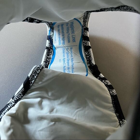 Solid and Striped Black Gingham Bikini Bottom The Monika medium - Picture 3 of 5